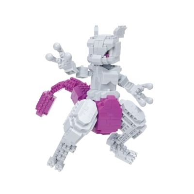 image Bandai - Nanoblock - Figurine Pokémon - Mewtwo - Figurine en Briques - Jeu de Construction Montage Maquette - Kit Construction Jouet Enfant 12 Ans et + Ado Adultes - NBPM101