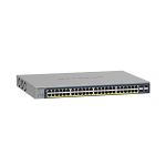 image produit NETGEAR Smart switch PoE Gigabit Ethernet 52 ports (GS752TPP) - manageable, gestion cloud Insight en option, 48 x PoE+ , 4 x 1G SFP, budget PoE 760W, utilisation bureau ou rack, garantie limitée à vie