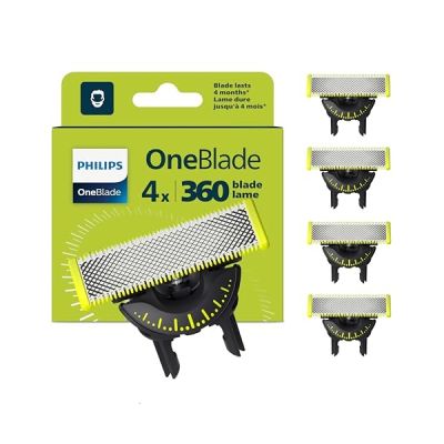 image Philips OneBlade Original 360 lames, pour tous les modèles OneBlade et OneBlade Pro, 4 pièces (modèle QP440/50)