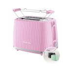 image produit Russell Hobbs Grille-pain 2 fentes larges (6 niveaux de brunissage, surélévation, dégivrage, réchauffe-viennoiseries, arrêt auto., ramasse-miettes amovible, design texturé framboise) Eden 27372-56 - livrable en France