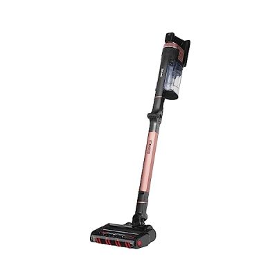 image Shark Stratos Aspirateur Balai Sans Fil puissant, PowerFins Plus, Autonomie 60 Minutes, Anti-emmêlement des Cheveux & Aspiration CleanSense IQ, Rose Gold, IZ400EU