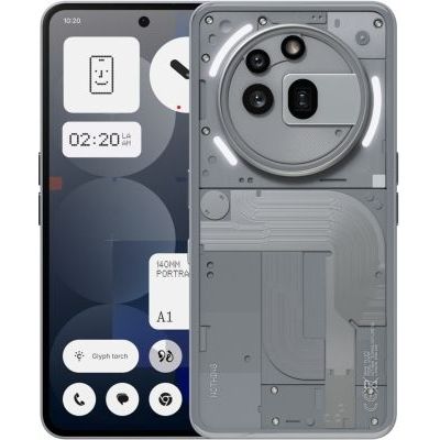 image Nothing Phone (3a) Pro 256 GB - Handy mit 50 MP Periskop-Kamera, 50 MP Hauptkamera, 60-facher Ultra-Zoom, Essential Space, 12 GB RAM, Langer Akkulaufzeit und 6,77" FHD+ AMOLED-Display - Grau