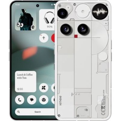 image Nothing Phone (3) – Handy mit 50 MP Triple-Kamera, 24h Silizium-Kohlenstoff Akku, 6,67" 120Hz AMOLED Display, Glyph Matrix, 16GB + 512GB – Weiß
