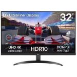 image produit LG Ultrafine™ 32UR500K-B Ecran PC 4K 32" - Dalle VA résolution UHD (3840 x 2160), 4ms GtG 60Hz, HDR10, DCI-P3 90% (CIE1976), Mode Lecture, inclinable