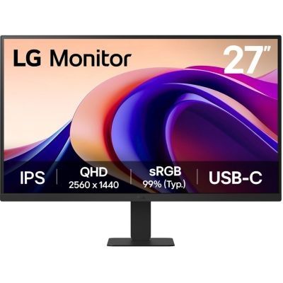 image LG 27U631A-B Ecran PC bureautique 27" - Dalle IPS résolution QHD (2560x1440), 5ms 100Hz, HDR 10, sRGB 99% (CIE1931), inclinable, HDMI 2.0, USB-C (15W)