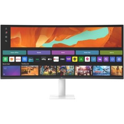 image LG Smart Monitor 34U601SA-W 34 Pouces incurvé - Dalle VA résolution QHD (3440 x 1440), 5ms GtG 100Hz, HDR 10, sRGB 99% (CIE1931), inclinable