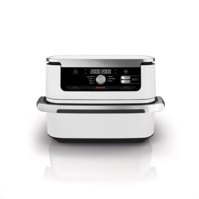 image Ninja Foodi FlexDrawer Air Fryer, Dual Zone Avec Séparateur Amovible, Grand Tiroir de 10.4 L, 7-en-1, Double Zone, Sans Huile, Pièces Antiadhésives Compatibles Au Lave-Vaisselle, Blanc AF500EUWH