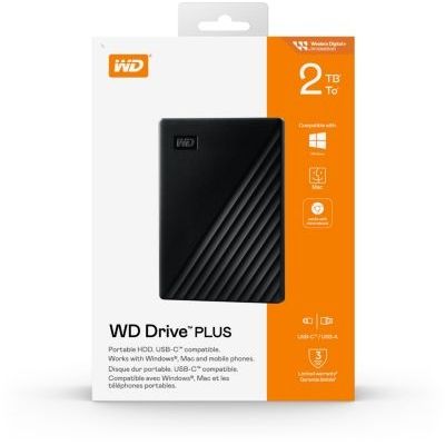 image Disque dur externe WESTERN DIGITAL Drive PLUS 2TB