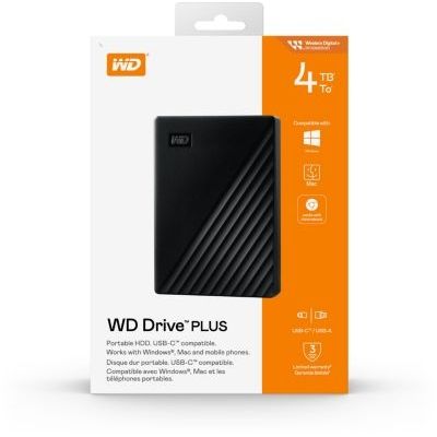 image Disque dur externe WESTERN DIGITAL Drive PLUS 4TB