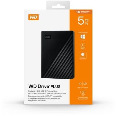 image Disque dur externe WESTERN DIGITAL Drive PLUS 5TB
