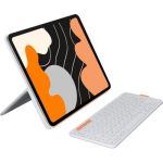 image produit Logitech Flip Folio, étui clavier pour iPad Pro 13 pouces (M4 et M5) et iPad Air 13 pouces (M2 et M3) (2024, 2025), FRA AZERTY, Étui Bluetooth de protection escamotable, multidispositifs - Gris pâle