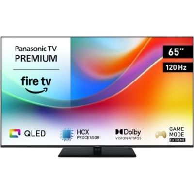 image Panasonic Premium TV-65W85BEZ, Série W85B, 65 Pouces, 4K Ultra HD QLED Smart TV, 2025, 120Hz, Fire TV, Dolby Vision & Atmos, Mode Game Extreme, Controle Vocal Alexa, Support Apple, Bluetooth, Noir