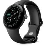 image produit Google Pixel Watch 4 (41 mm) – Montre connectée Android, Suivi Complet des données de santé et de Remise en Forme – Boîtier en Aluminium Noir Mat – Bracelet Sport Noir Volcanique – LTE
