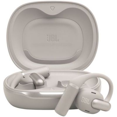 image JBL Sense Pro True Wireless écouteurs Ouverts sans Fil, jusqu'à 38 h d'autonomie Totale, résistance à l'eau et à la poussière IP54, Technologie JBL OpenSound, Son Spatial, Gris