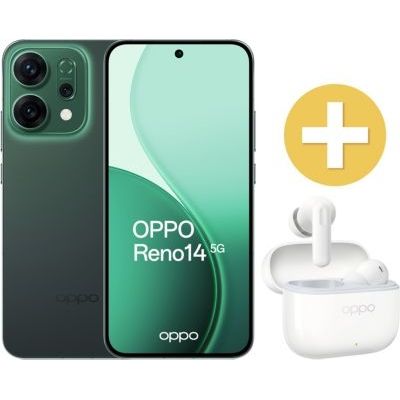 image Smartphone OPPO Pack Reno 14 512Go Vert 5G+EncoBuds3 Pro