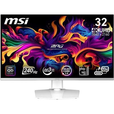 image MSI MPG 321URXW QD-OLED écran Gaming 31.5 Pouces 4K UHD - Dalle Quantum Dot OLED 3840 x 2160, 240Hz - 0.03ms, 99 Purcent DCI-P3, DisplayHDR True Black 400, KVM, RGB - DP 1.4a, HDMI 2.1, USB Type-C