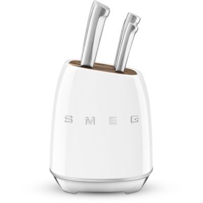 image Bloc couteaux SMEG 6 couteaux multi-usage blanc