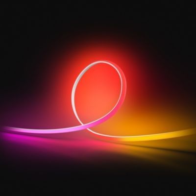 Philips Hue Bande LED OmniGlow Micro, Éclairage d'ambiance connecté, 3m | Ambiance et couleur vive, Ruban LED lumineux flexible, 2700lm Découpable, Pour intérieur, Contrôle via App et commande vocale