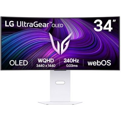 LG Ultragear™ 34GX90SA-W Ecran PC Gaming 34" - Dalle OLED résolution QHD (3440 x 1440), 0,03ms 240Hz, DisplayHDR™400 True Black, DCI-P3 98.5% (CIE1976), FreeSync Premium, G-Sync Compatible image LG Ultragear™ 34GX90SA-W Ecran PC Gaming 34" - Dalle OLED résolution QHD (3440 x 1440), 0,03ms 240Hz, DisplayHDR™400 True Black, DCI-P3 98.5% (CIE1976), FreeSync Premium, G-Sync Compatible