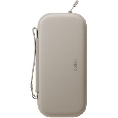 image Belkin Gaming Pochette de transport pour Nintendo Switch 2 (compartiments pour AirTag et cartes de jeux, étui léger et portable avec coque de protection et revêtement intérieur doux au toucher, Beige)