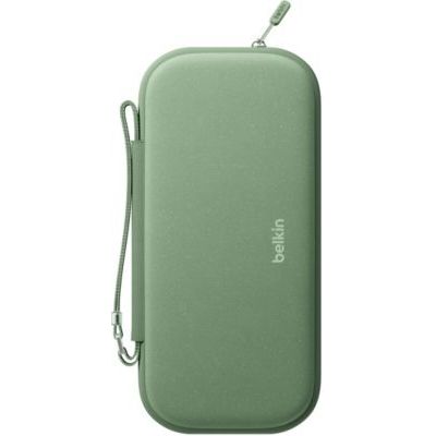 image Belkin Gaming Pochette de Transport pour Nintendo Switch 2 (Compartiments pour AirTag et Cartes de Jeux, étui léger et Portable avec Coque de Protection et revêtement intérieur Doux au Toucher, Vert)