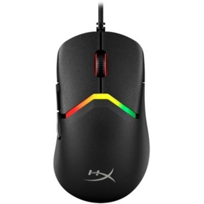 HyperX Pulsefire Saga, Souris Gaming Filaire Ultra-légère modulable de 69g, capteur Optique HyperX 26K jusqu'à 26 000 DPI, taux d'interrogation 8 000 Hz, Cordon Hyperflex 2, RGB, Noir