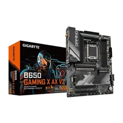 GIGABYTE B650 Gaming X AX V2 Carte mère - AMD Ryzen série 9000, VRM 8+2+2 Phases, jusqu'à 8000 MHz DDR5 (OC), 1xPCIe 5.0 + 2xPCIe 4.0 M.2, LAN 2,5 GbE, WiFi 6E, USB 3.2 Gen 2