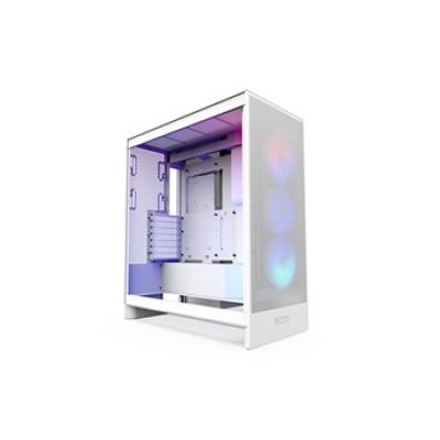 NZXT H7 Flow RGB - Boîtier PC Mid-Tower ATX Airflow - Blanc