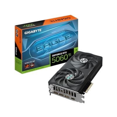GIGABYTE GeForce RTX 5060 Ti Eagle OC 16G Carte Graphique – 16 Go GDDR7, 128 Bits, PCI-E 5.0, 2617 MHz Fréquence du processeur, 3 x DisplayPort, 1 x HDMI, GV-N506TEAGLE OC-16GD