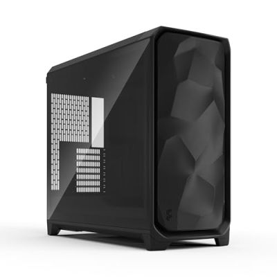 Fractal Design Meshify 3 XL - Boîtier PC Noir en Verre Trempé pour Jeu Vidéo, Grand Flux d'air, 3 Ventilateurs Momentum, Panneau Avant Mesh, Intérieur Spacieux