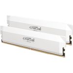 image produit Crucial Pro RAM DDR5 32Go Kit (2x16Go) 6400MHz CL38, Overclocking Gaming, Intel XMP 3.0 / AMD Expo, PC Mémoire, Blanc - CP2K16G64C38U5W