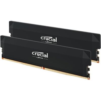 Crucial Pro RAM DDR5 64Go Kit (2x32Go) 6400MHz CL40, Overclocking Gaming, Intel XMP 3.0 / AMD Expo, PC Mémoire, Noir - CP2K32G64C40U5B