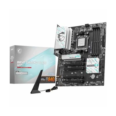 image MSI B840 Gaming Plus WiFi Carte mère ATX - pour processeurs AMD Ryzen 9000/8000 / 7000, AM5 - DDR5 Memory Boost (8000+ MT/s OC), PCIe 4.0 x16, M.2 Gen4, Wi-FI 7, 2.5G LAN
