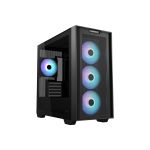 image produit ASUS A21 Plus TG ARGB Black, boîtier Micro-ATX, Prend en Charge Les Cartes mères avec connecteurs cachés, radiateurs de 360 mm et Cartes Graphiques de 380 mm, 4 Ventilateurs ARGB préinstallés, Noir