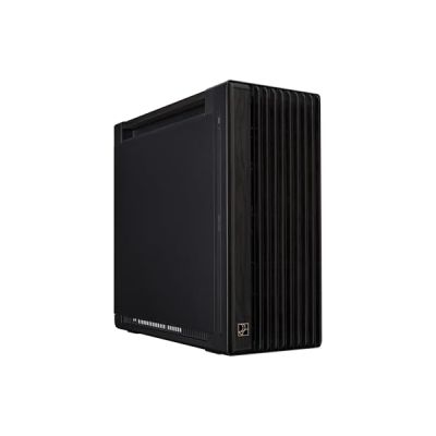 image ASUS ProArt PA401 Wood Metal PWM Edition, châssis PC ATX pour Tour Moyenne, Panneau Avant en Bois, Panneau latéral en métal, 2 Ventilateurs de 160 mm avec pales annulaires, Verrouillage à Boutons