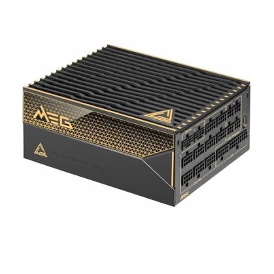 image MSI MEG Ai1600T PCIE5 Bloc d'alimentation Prise EU, 1600W, Certifié 80 Plus Titanium, ATX 3.1, Compatible PCIe 5.1, Deux câbles 12V-2x6 natifs avec connecteurs Bicolores, ATX, câbles tressés
