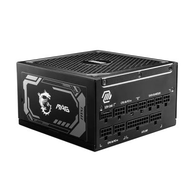 image MSI MAG A1000GL PCIE5 Alimentation, 1000W, 80 Plus Gold, ATX 3.1, Support des GPU PCIe 5.1, ATX, câbles Plats Noirs - Garantie 7 Ans