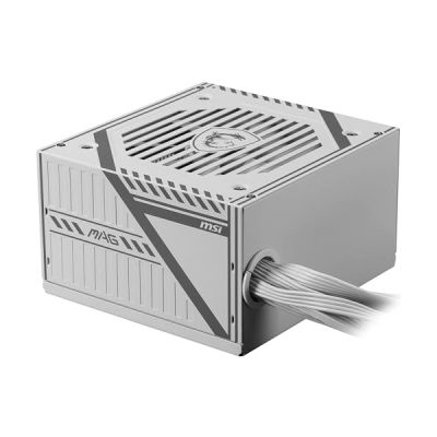 MSI MAG A650BNL White Alimentation ATX, 80 Plus Bronze | 650W, circuit DC vers DC, ventilateur 120mm, câbles plats, garantie 5 ans