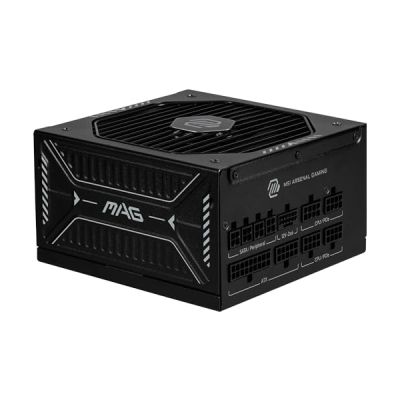 image MSI MAG A850GLS PCIE5 Alimentation PC, 850W, ATX, 80 Plus Gold, ATX 3.1, Compatible PCIe 5.1, Connecteur natif 12V-2x6 Bicolore, Câbles gaufrés