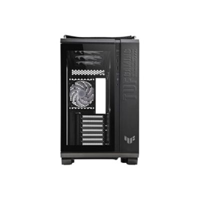 ASUS TUF Gaming GT502 Plus - Boîtier PC Gaming ATX, Double Chambre indépendantes pour CPU et GPU, Panneaux latéraux sans Outils, USB Type-C Haut débit à l’Avant​, 4 x Ventilateurs ARGB, Noir