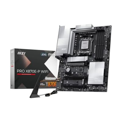 image MSI Pro X870E-P WiFi Carte mère, ATX - pour processeurs AMD Ryzen 9000/8000 / 7000, AM5-60A SPS VRM, DDR5 Memory Boost 8200+MT/s (OC), PCIe 5.0 x16 & 4.0 x4, M.2 Gen5, Wi-FI 7, 5G LAN