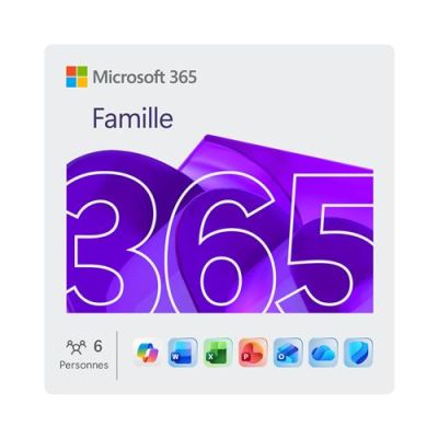 Microsoft 365 Famille Jusqu'à 6 utilisateurs Abonnement 12 mois Téléchargement
