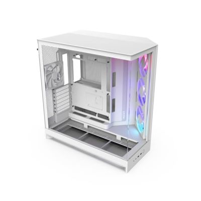 NZXT H9 Flow RGB - Boîtier PC Double Chambre ATX - Blanc