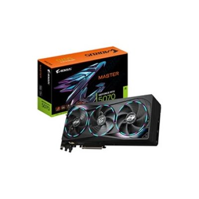 GIGABYTE AORUS GeForce RTX 5070 Master 12G Carte Graphique - 12 Go GDDR7, 192 Bits, PCI-E 5.0, 2715 MHz Core Clock, 3 x DP 2.1a, 1 x HDMI 2.1b, NVIDIA DLSS 4, GV-N5070AORUS M-12GD