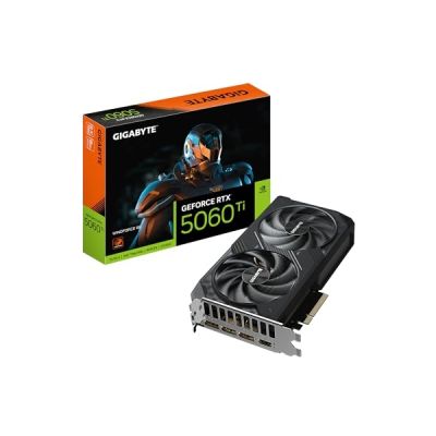 image GIGABYTE GeForce RTX 5060 Ti WINDFORCE 8G Carte Graphique – 8 Go GDDR7, 128 Bits, PCI-E 5.0, 2572 MHz Fréquence du processeur, 3 x DisplayPort, 1 x HDMI, GV-N506TWF2-8GD