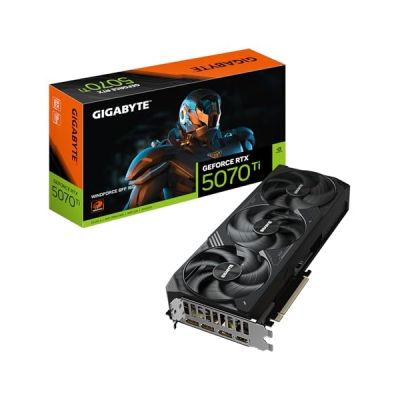 GIGABYTE GeForce RTX 5070 Ti WINDFORCE SFF 16G Carte Graphique - 16GB GDDR7, 256bit, PCI-E 5.0, 2452 MHz Fréquence du cœur, 3 x DP 2.1b, 1 x HDMI 2.1b, NVIDIA DLSS 4, GV-N507TWF3-16GD
