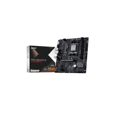 MSI Pro B840M-B Carte mère Micro ATX, AM5 | Pour AMD Ryzen 9000/8000/7000, DDR5 Memory Boost (8000+ MT/s OC), PCIe 4.0 x16, M.2 Gen4, 2.5G LAN
