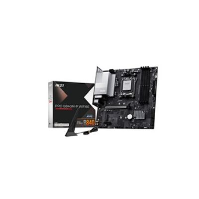 MSI Pro B840M-P WIFI6E Carte mère Micro ATX, AM5 | Pour AMD Ryzen 9000/8000/7000, DDR5 Memory Boost (8000+MT/s OC), PCIe 4.0 x16, M.2 Gen4, Wi-FI 6E, 2.5G LAN