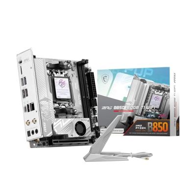 image MSI MPG B850I Edge TI WiFi Carte mère ITX - pour processeurs AMD Ryzen 9000/8000 / 7000, AM5 - VRM SPS 90A, DDR5 Memory Boost (8200+ MT/s OC), PCIe 5.0 x16, M.2 Gen5, Wi-FI 7, 5G LAN