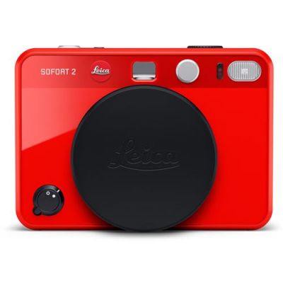 Leica Sofort 2 Appareil photo numérique et instantané avec écran LCD, 2 déclencheurs, 10 effets d'objectif et prise en charge de l'application Leica FOTOS (rouge)